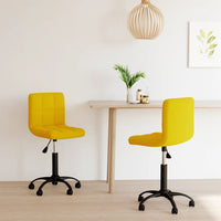 Thumbnail for Esszimmerstühle 2 Stk. Drehbar Senfgelb Samt
