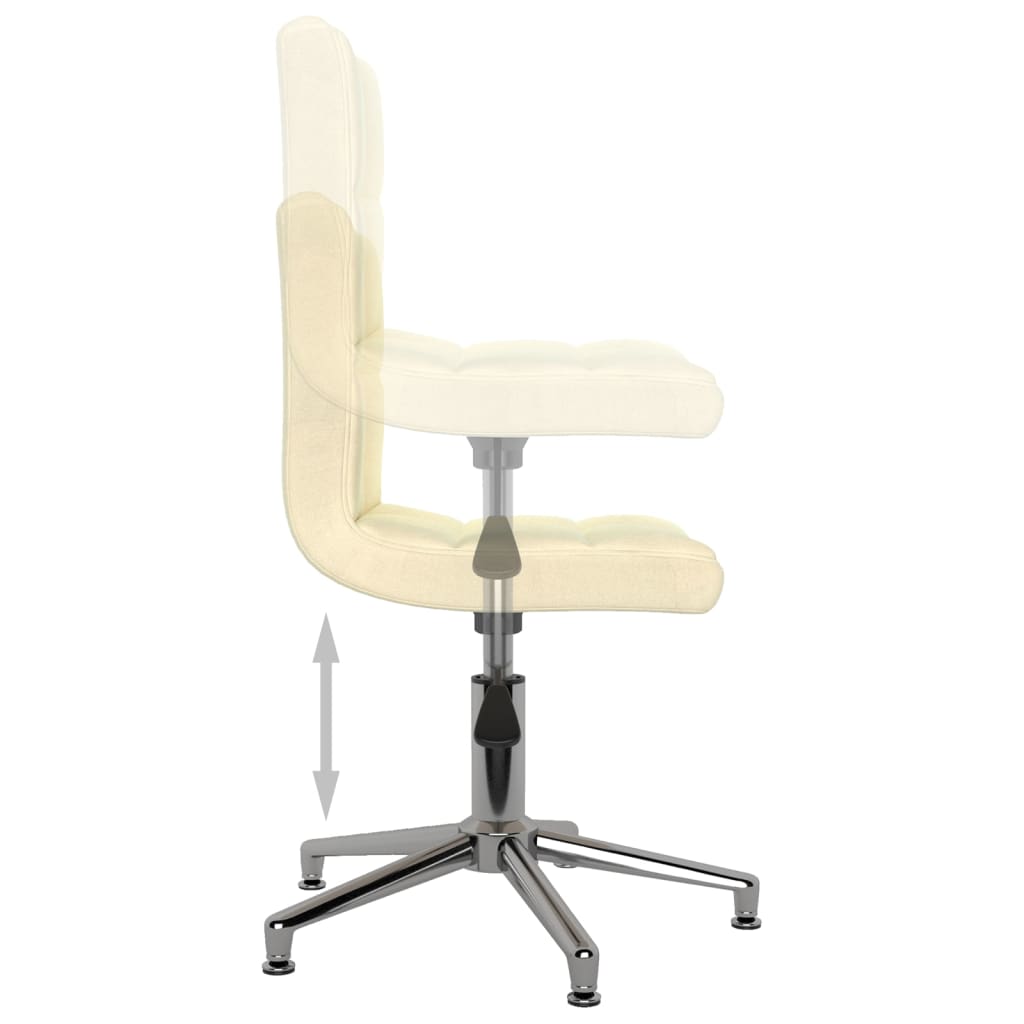 Esszimmerstühle 2 Stk. Drehbar Creme Stoff