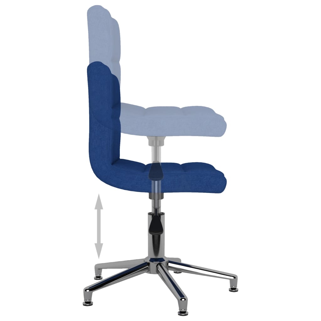 Esszimmerstühle 2 Stk. Drehbar Blau Stoff