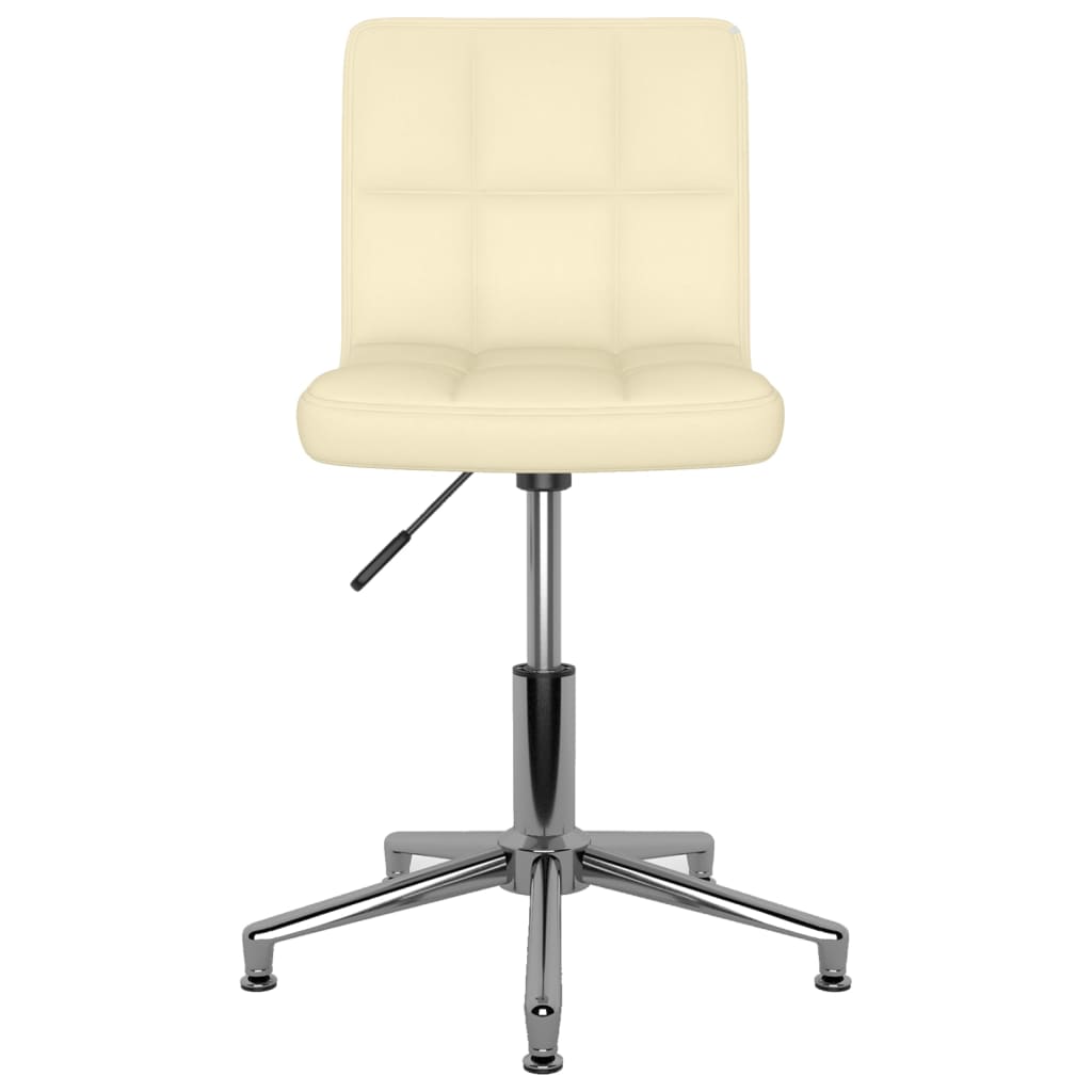Drehbare Esszimmerstühle 2 Stk. Creme Kunstleder