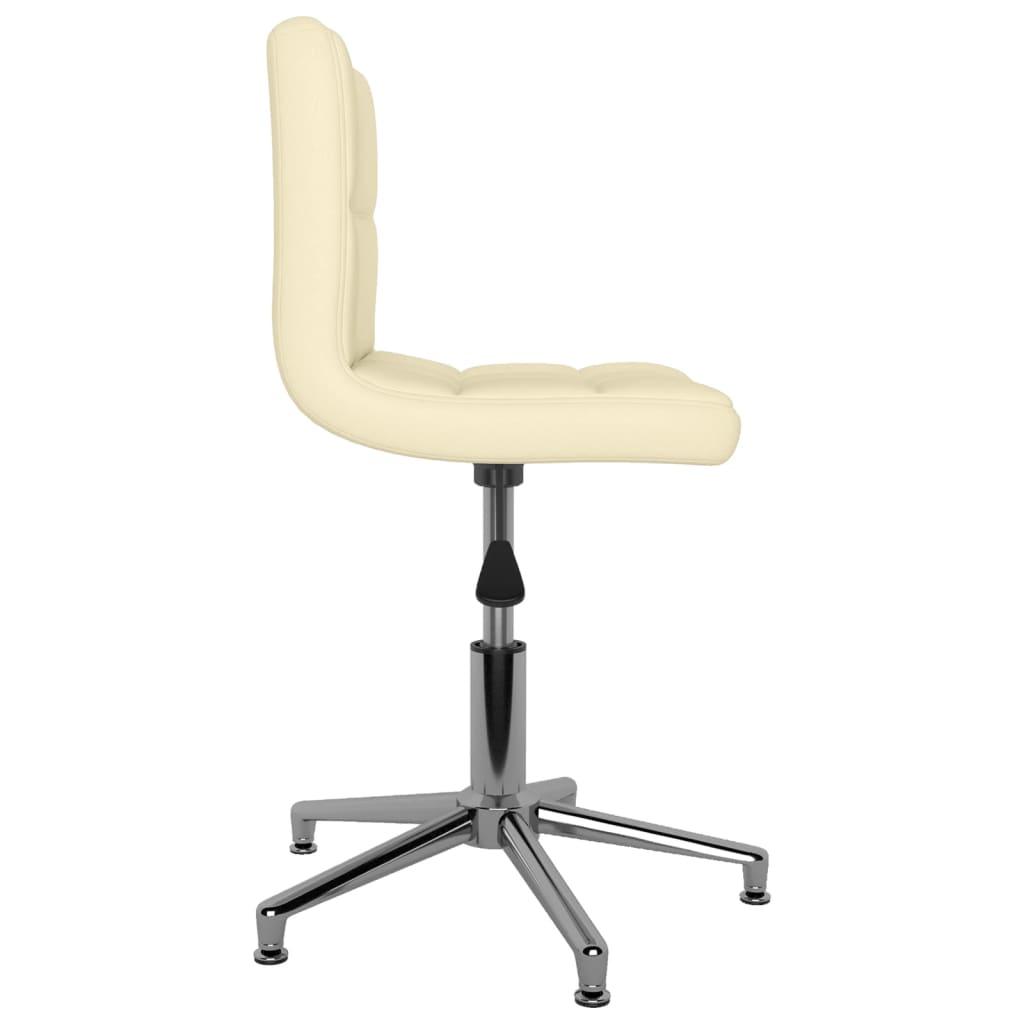 Drehbare Esszimmerstühle 2 Stk. Creme Kunstleder