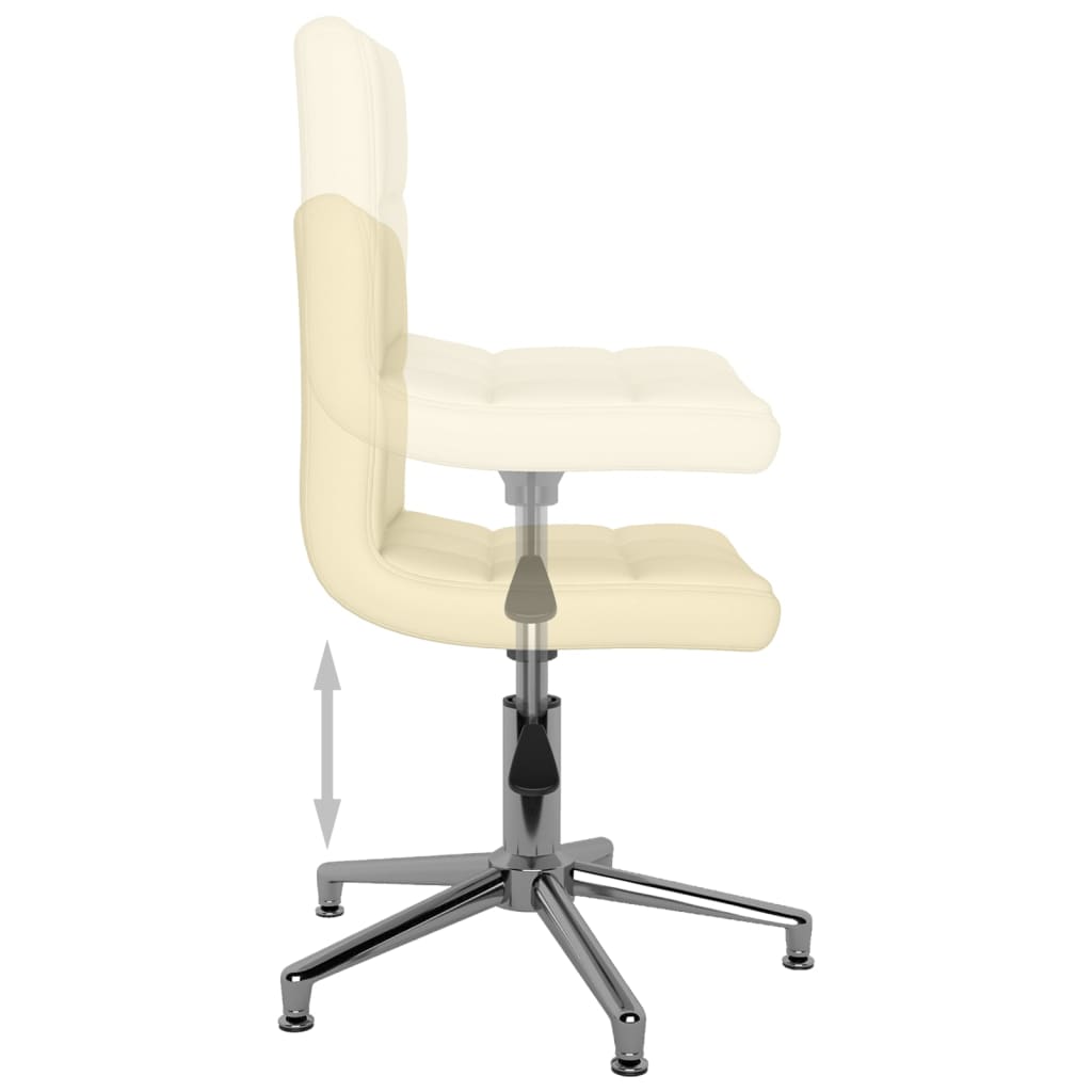 Drehbare Esszimmerstühle 2 Stk. Creme Kunstleder