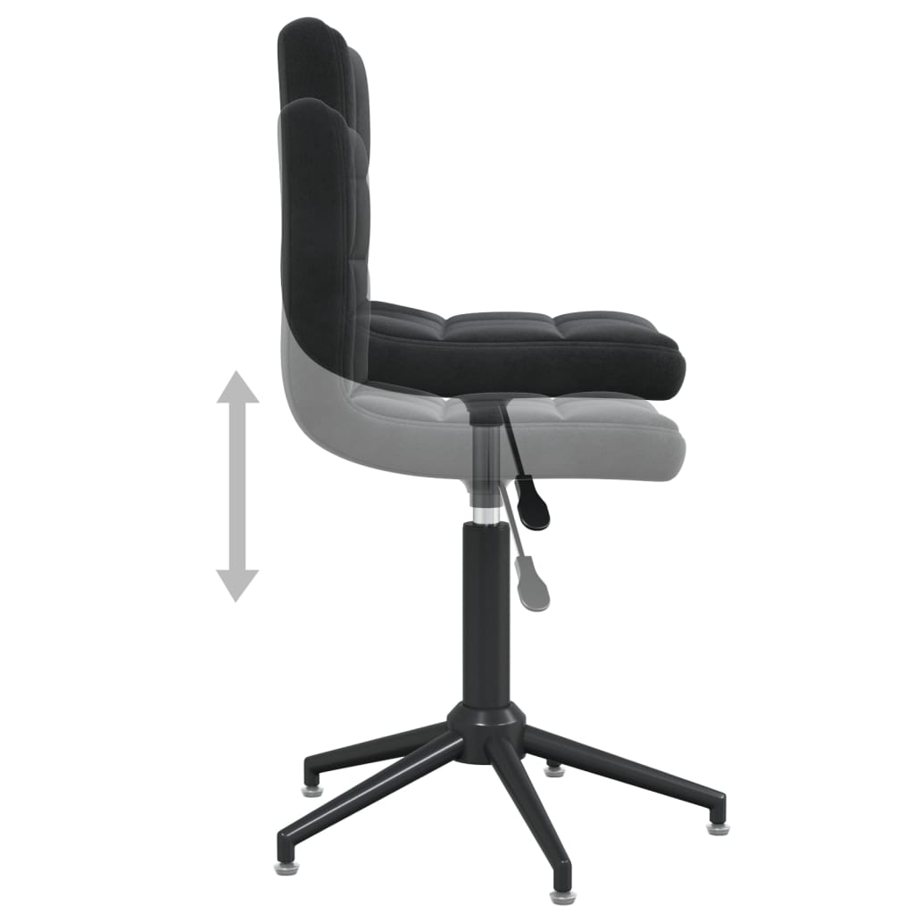 Esszimmerstühle 2 Stk. Drehbar Schwarz Samt