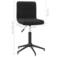 Thumbnail for Esszimmerstühle 2 Stk. Drehbar Schwarz Samt