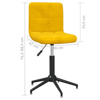 Thumbnail for Esszimmerstühle 2 Stk. Drehbar Senfgelb Samt