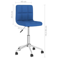 Thumbnail for Bürostuhl Drehbar Blau Stoff