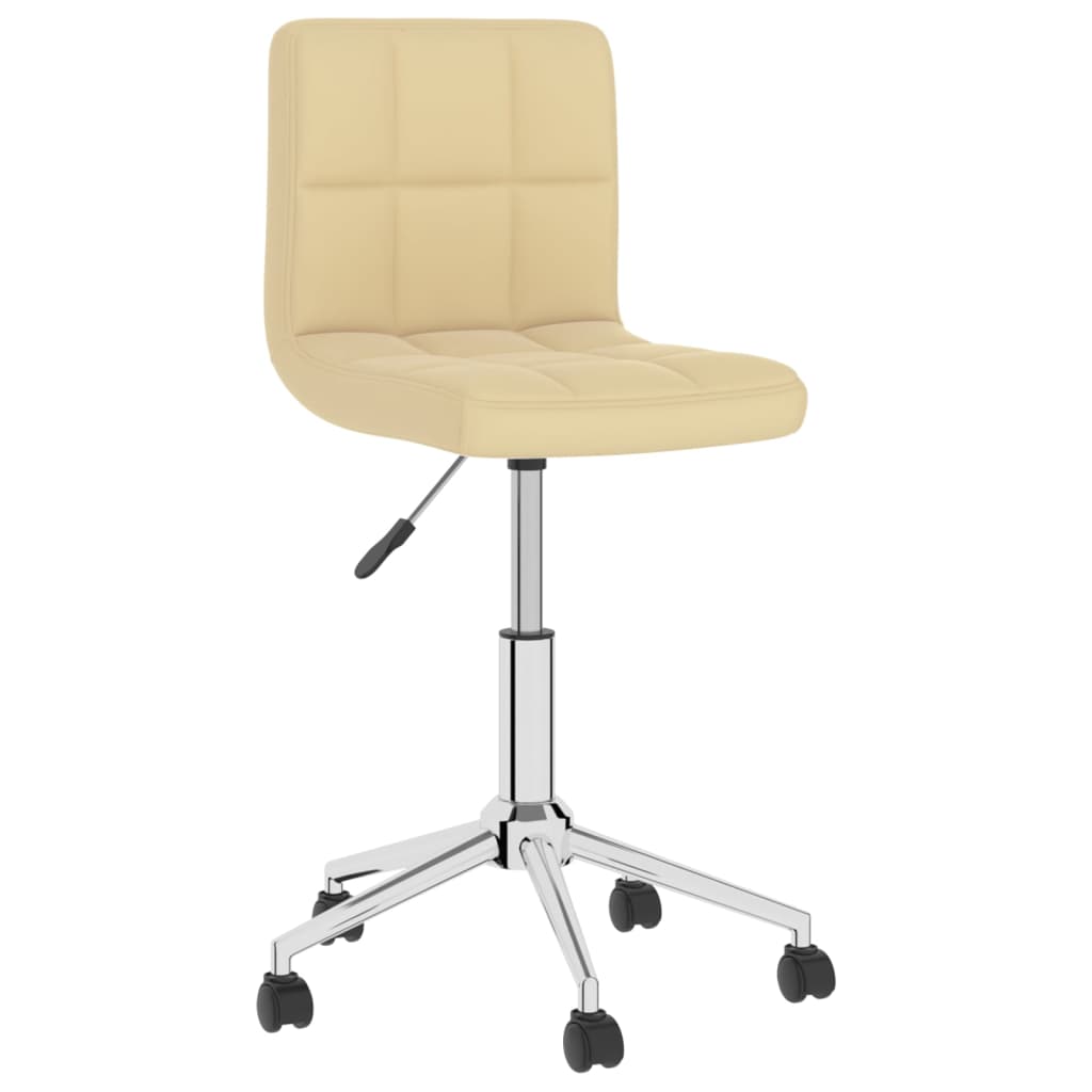 Esszimmerstühle 2 Stk. Drehbar Creme Kunstleder