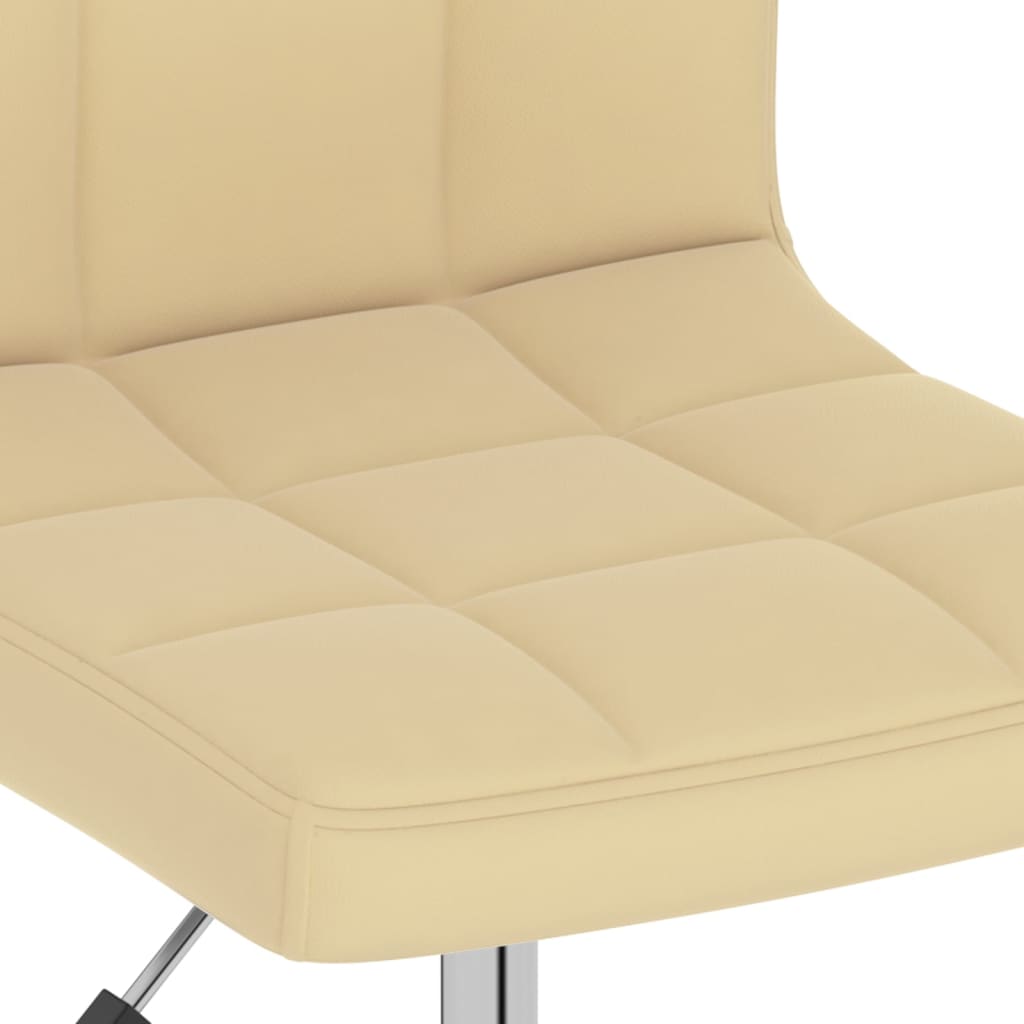 Esszimmerstühle 2 Stk. Drehbar Creme Kunstleder