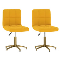 Thumbnail for Esszimmerstühle 2 Stk. Drehbar Senfgelb Samt