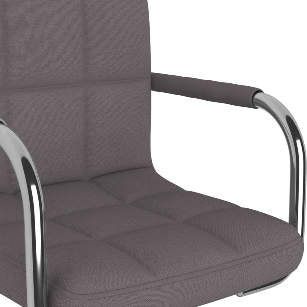 Esszimmerstühle 2 Stk. Drehbar Taupe Stoff