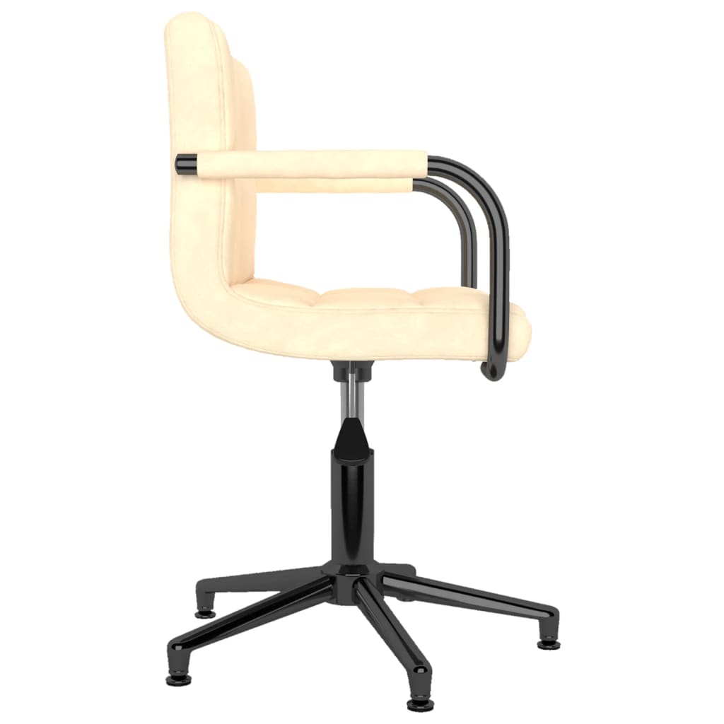 Esszimmerstühle 2 Stk. Drehbar Creme Samt