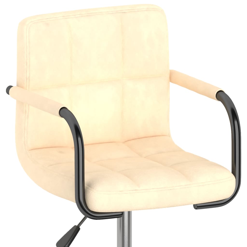 Esszimmerstühle 2 Stk. Drehbar Creme Samt