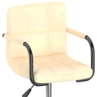 Thumbnail for Esszimmerstühle 2 Stk. Drehbar Creme Samt