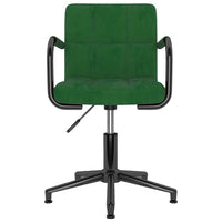 Thumbnail for Esszimmerstühle 2 Stk. Drehbar Dunkelgrün Samt