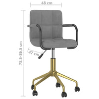 Thumbnail for Esszimmerstühle 2 Stk. Drehbar Hellgrau Samt