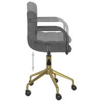 Thumbnail for Esszimmerstühle 2 Stk. Drehbar Dunkelgrau Samt