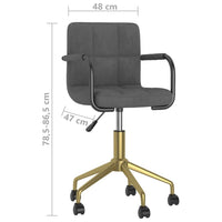 Thumbnail for Esszimmerstühle 2 Stk. Drehbar Dunkelgrau Samt