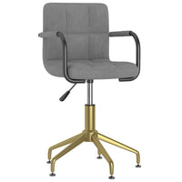 Thumbnail for Esszimmerstuhl Drehbar Hellgrau Samt