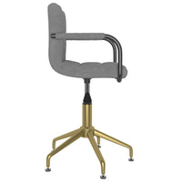 Thumbnail for Esszimmerstuhl Drehbar Hellgrau Samt