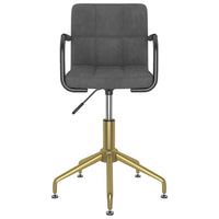 Thumbnail for Esszimmerstuhl Drehbar Dunkelgrau Samt