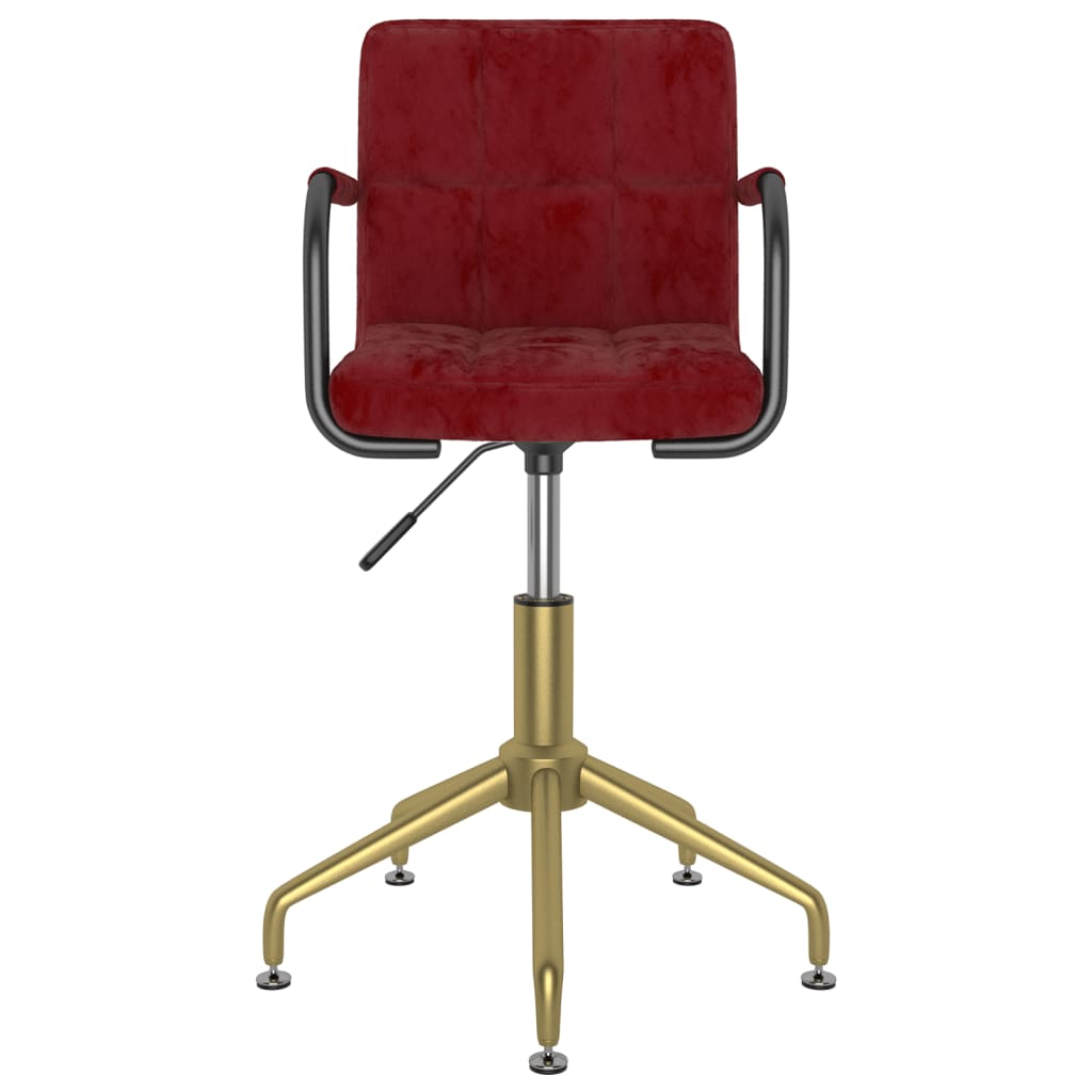 Esszimmerstuhl Drehbar Weinrot Samt