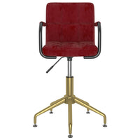 Thumbnail for Esszimmerstuhl Drehbar Weinrot Samt