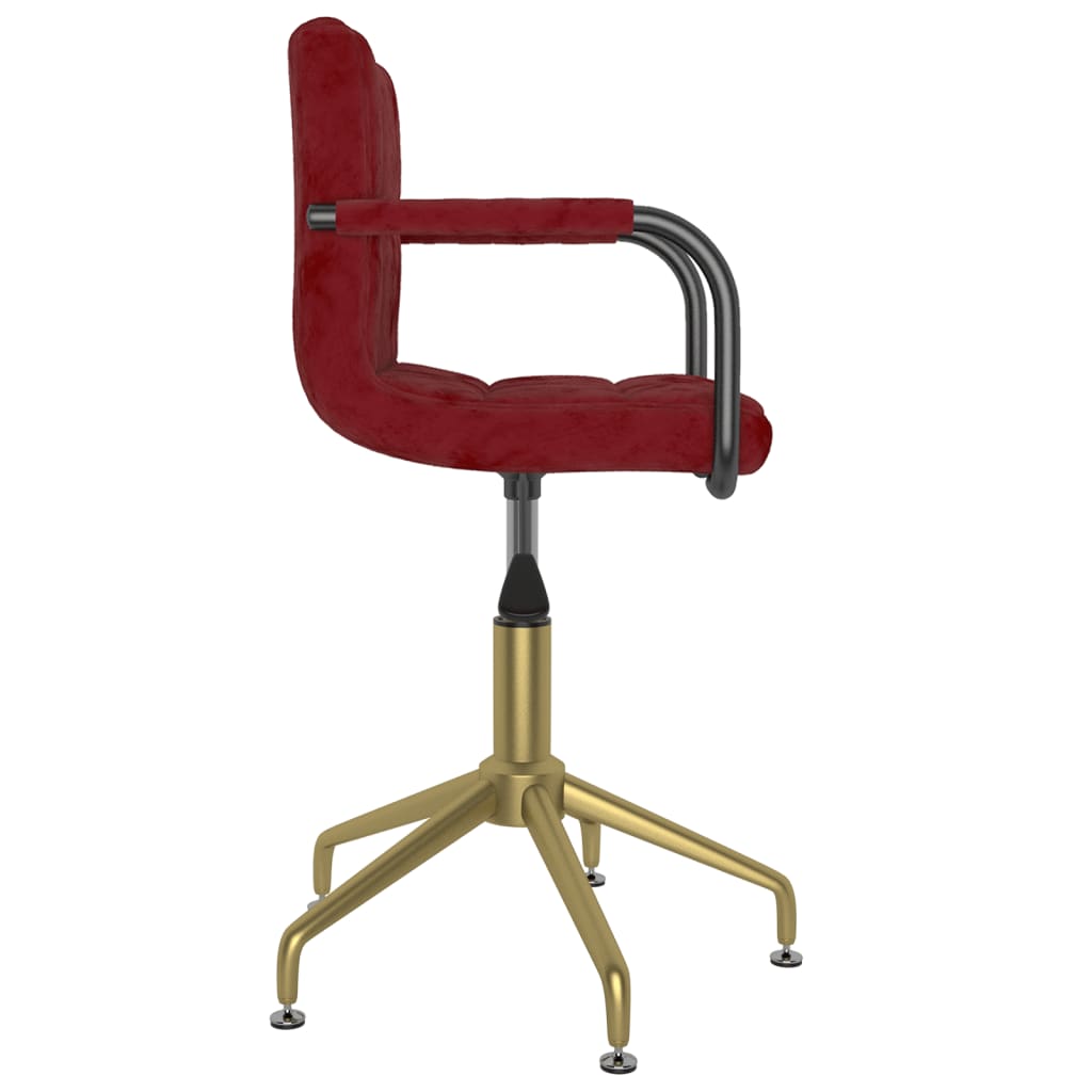 Esszimmerstuhl Drehbar Weinrot Samt