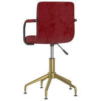 Thumbnail for Esszimmerstuhl Drehbar Weinrot Samt