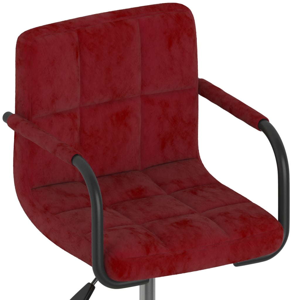 Esszimmerstuhl Drehbar Weinrot Samt