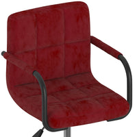 Thumbnail for Esszimmerstuhl Drehbar Weinrot Samt