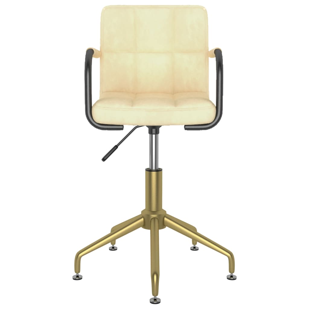 Esszimmerstühle 2 Stk. Drehbar Creme Samt