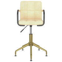 Thumbnail for Esszimmerstühle 2 Stk. Drehbar Creme Samt