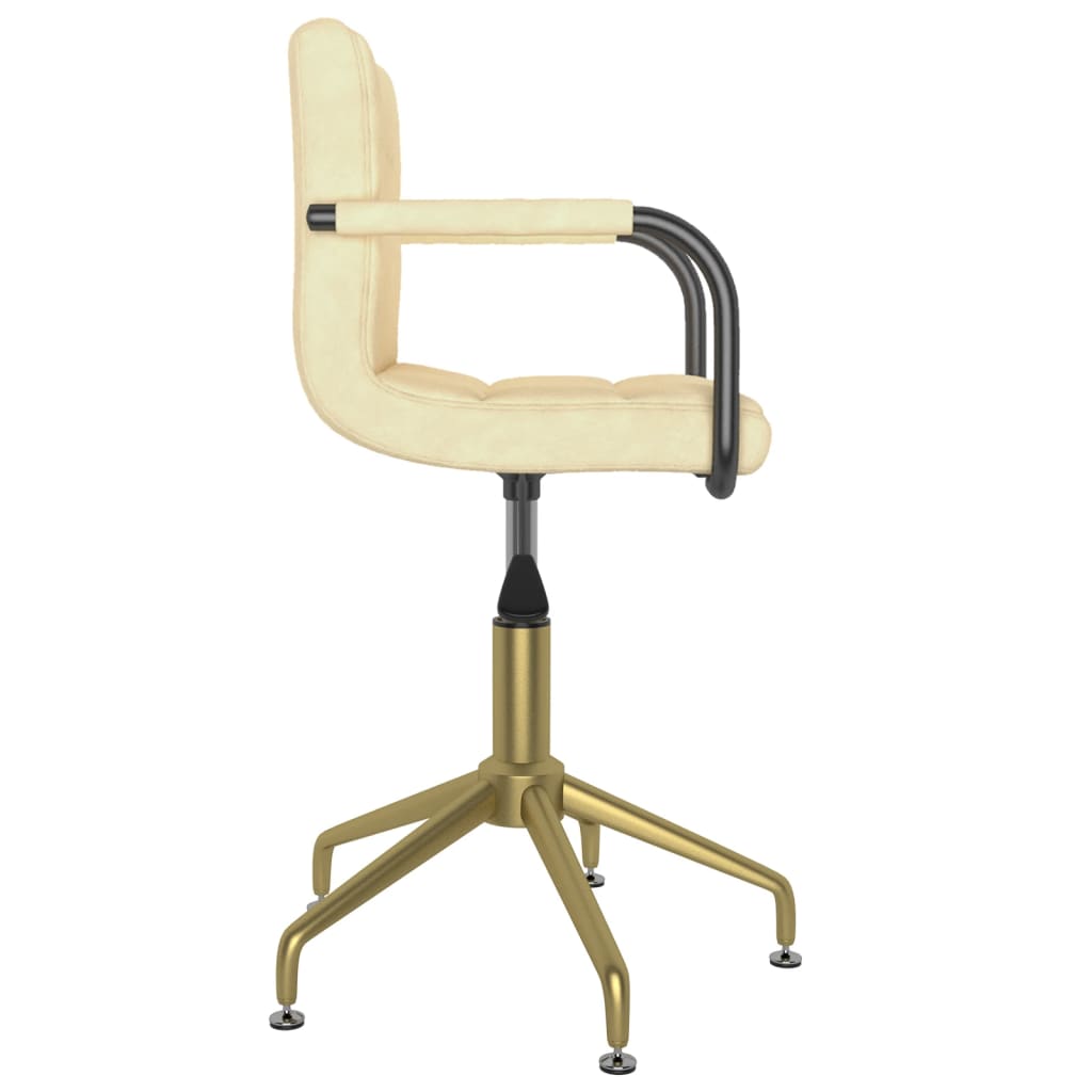 Esszimmerstühle 2 Stk. Drehbar Creme Samt