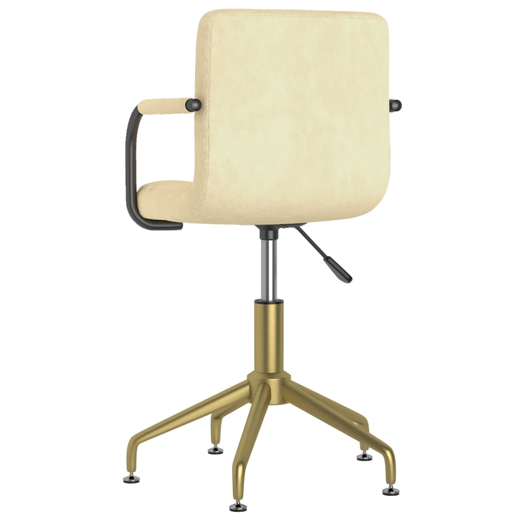 Esszimmerstühle 2 Stk. Drehbar Creme Samt