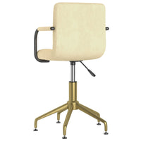 Thumbnail for Esszimmerstühle 2 Stk. Drehbar Creme Samt