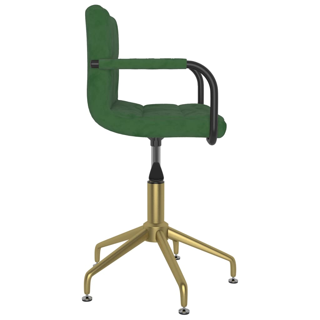 Esszimmerstühle 2 Stk. Drehbar Dunkelgrün Samt