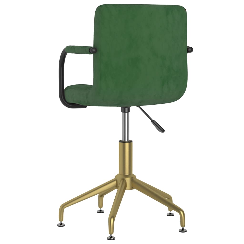 Esszimmerstühle 2 Stk. Drehbar Dunkelgrün Samt