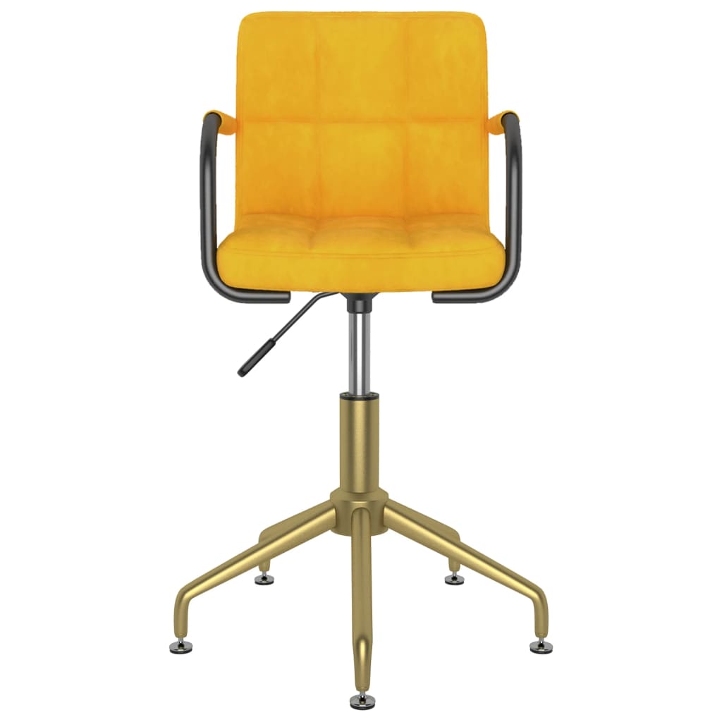 Esszimmerstühle 2 Stk. Drehbar Senfgelb Samt