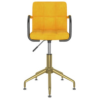 Thumbnail for Esszimmerstühle 2 Stk. Drehbar Senfgelb Samt
