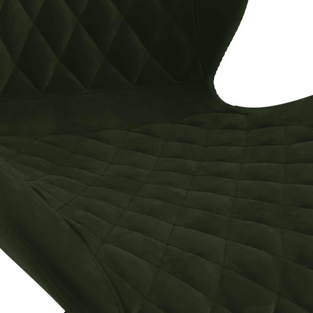 Esszimmerstuhl Drehbar Dunkelgrün Samt