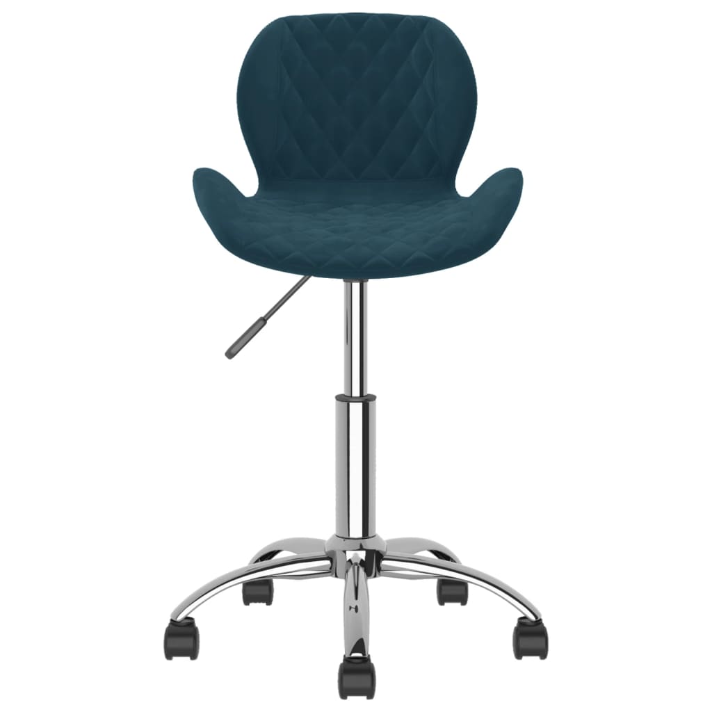 Esszimmerstühle 2 Stk. Drehbar Blau Samt