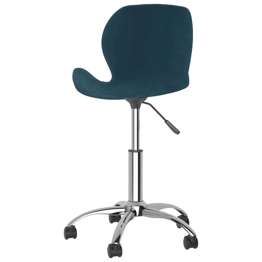 Esszimmerstühle 2 Stk. Drehbar Blau Samt