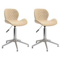 Thumbnail for Esszimmerstühle 2 Stk. Drehbar Creme Samt