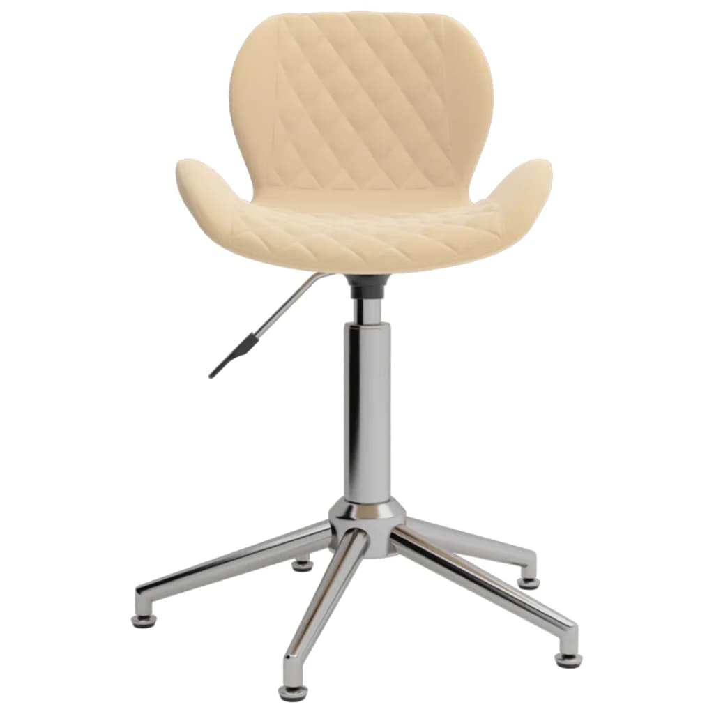 Esszimmerstühle 2 Stk. Drehbar Creme Samt