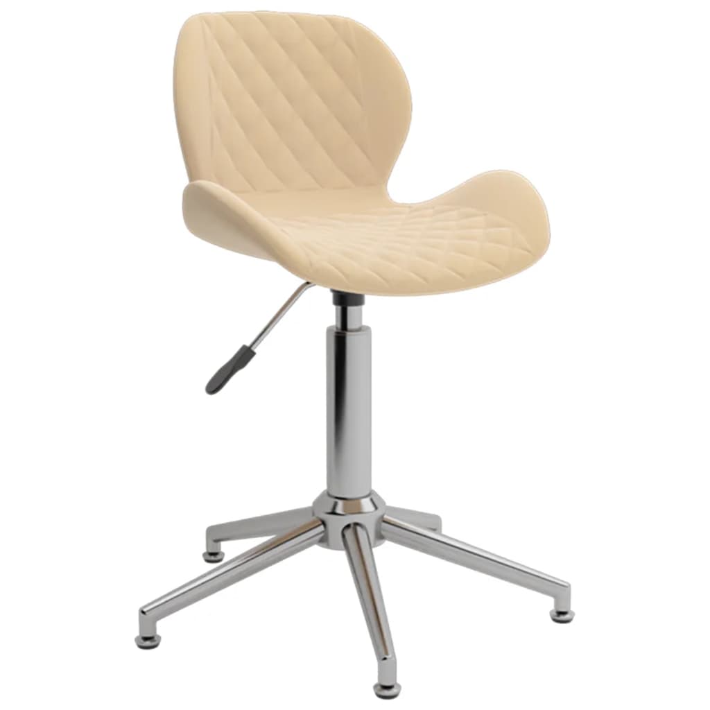 Esszimmerstühle 2 Stk. Drehbar Creme Samt