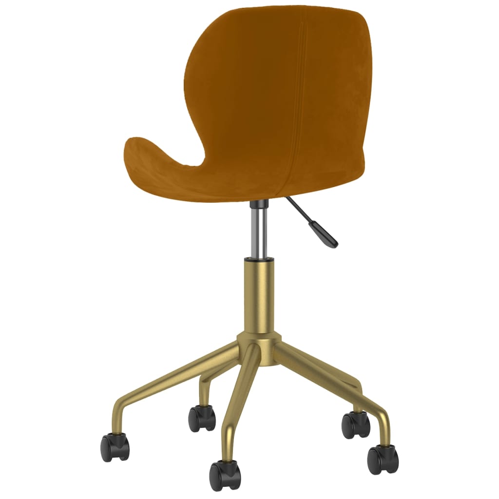 Esszimmerstuhl Drehbar Braun Samt