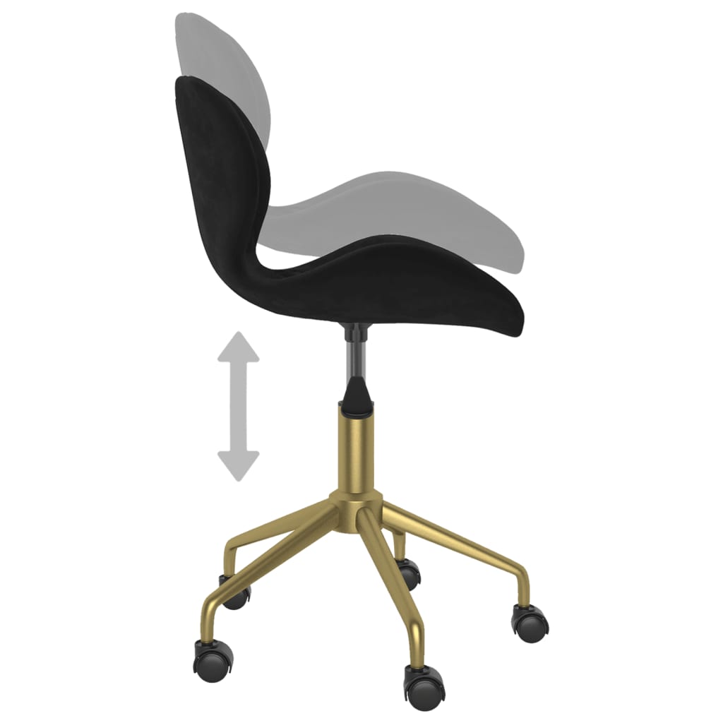 Esszimmerstühle 2 Stk. Drehbar Schwarz Samt