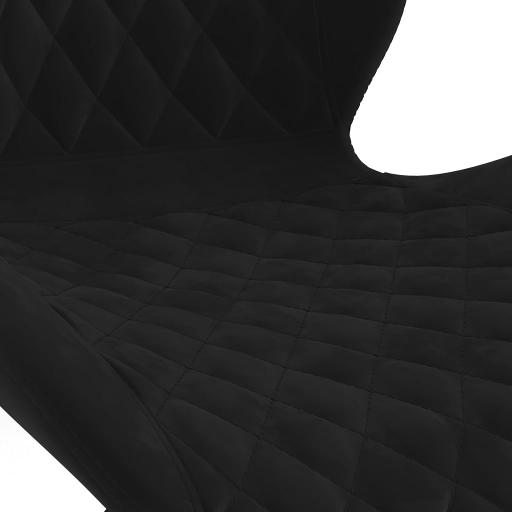 Esszimmerstühle 2 Stk. Drehbar Schwarz Samt