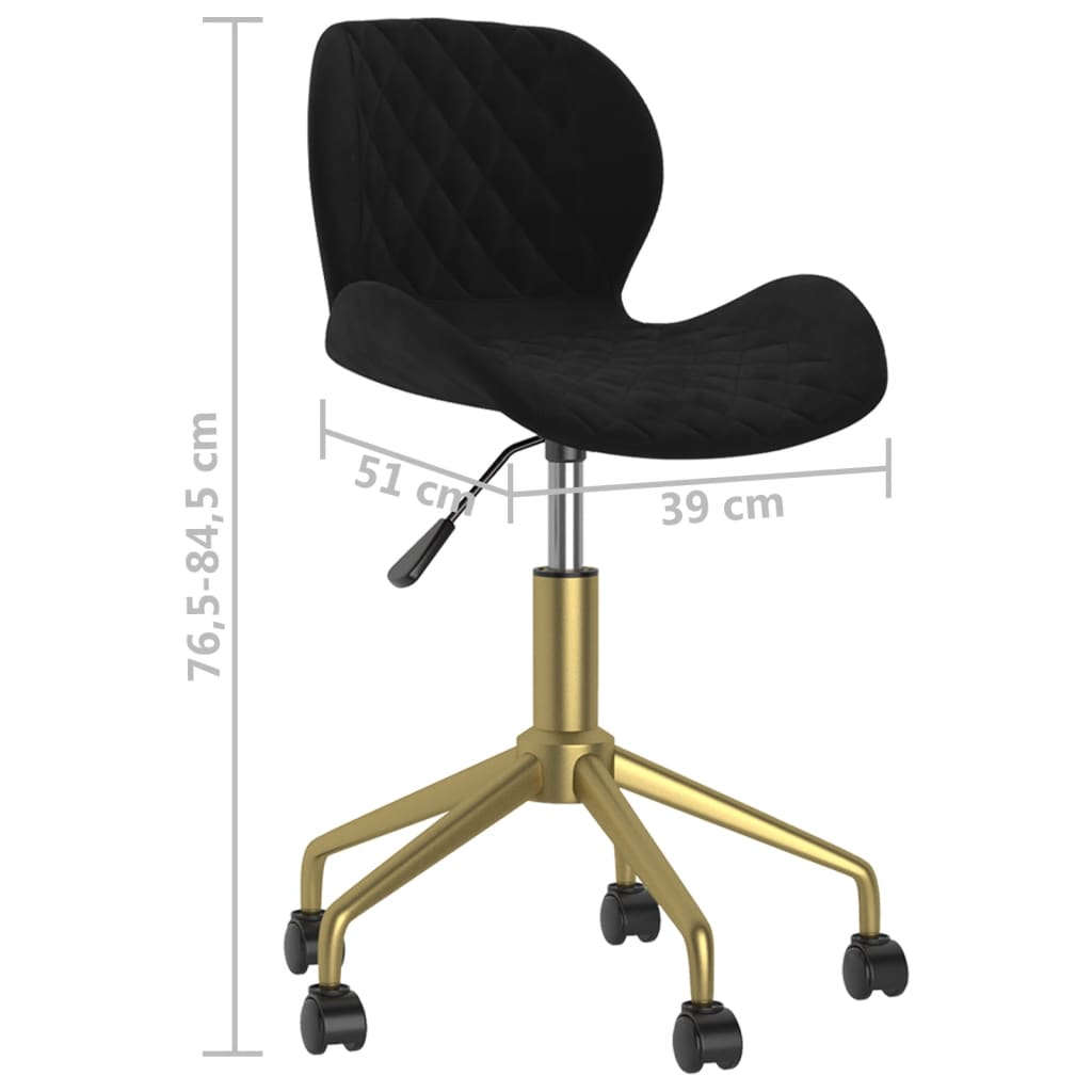 Esszimmerstühle 2 Stk. Drehbar Schwarz Samt