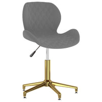 Thumbnail for 335041 vidaXL Swivel Dining Chair Dark Grey Velvet